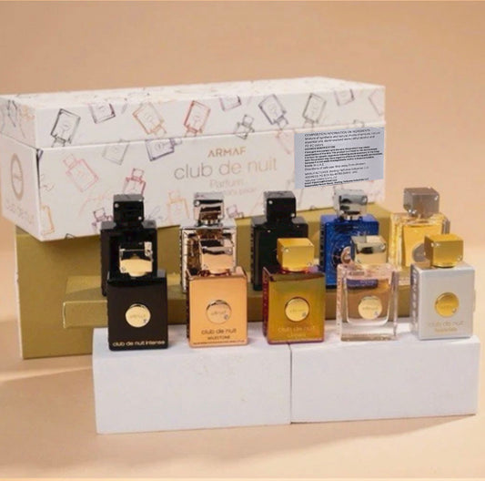 Armaf Club De Nuit Discovery Set – 10 Mini Perfumes (5ml Each) | Unisex Fragrance Collection Gift Set