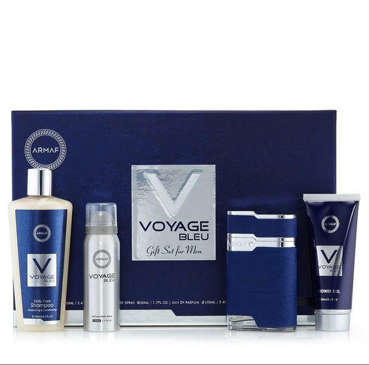 Armaf Voyage Bleu 4-Piece Gift Set for Men – Fresh Citrus Spice for the Modern Explorer