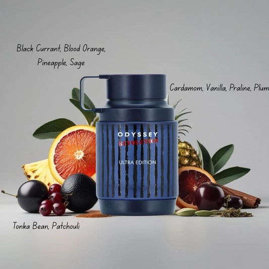 Armaf™ Odyssey Revolution Ultra Edition Eau De Parfum3.4 Oz, Fresh Citrus, Spicy Woods & Marine Notes -Long-Lasting Bold Men's Fragrance-Fearless & All-Day Wear