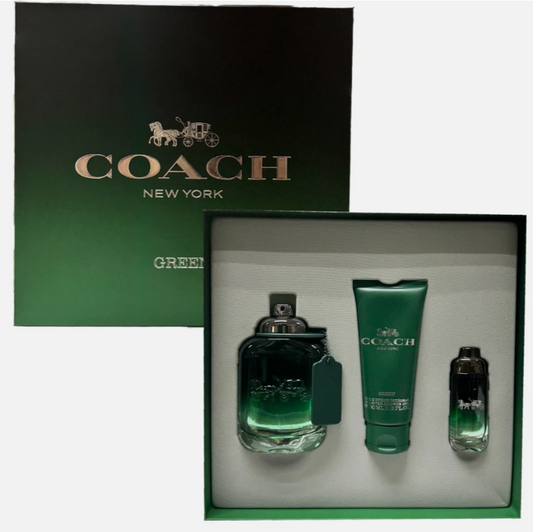 COACH NEW YORK GREEN 3pc MEN Set - A Fresh Escape in the Heart of the City