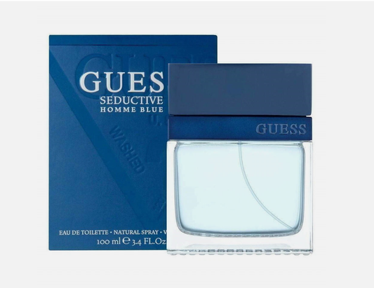 Guess Seductive Homme Blue Eau de Toilette for Men – Bold, Aquatic, and Irresistibly Fresh(3.4Oz-For the Man Who Commands Attention)