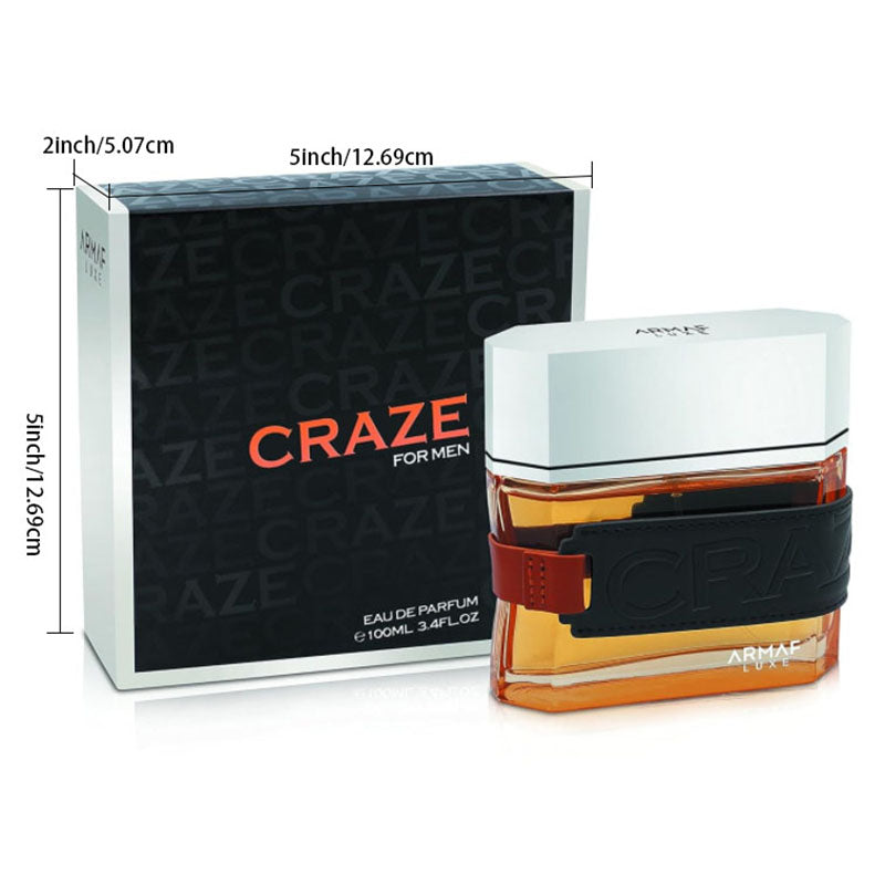 Craze by Armaf Eau de Parfum 100ml – Bold, Long-Lasting Oriental Fougere Scent for Men | Perfect for Day & Evening Elegance
