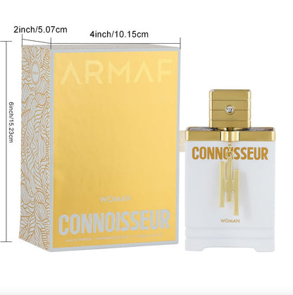 Armaf Connoisseur Women Eau de Parfum 100ml / 3.4 Oz – Sophisticated & Long-Lasting Floral Scent for Women | Ideal for Daytime Grace or Evening Elegance