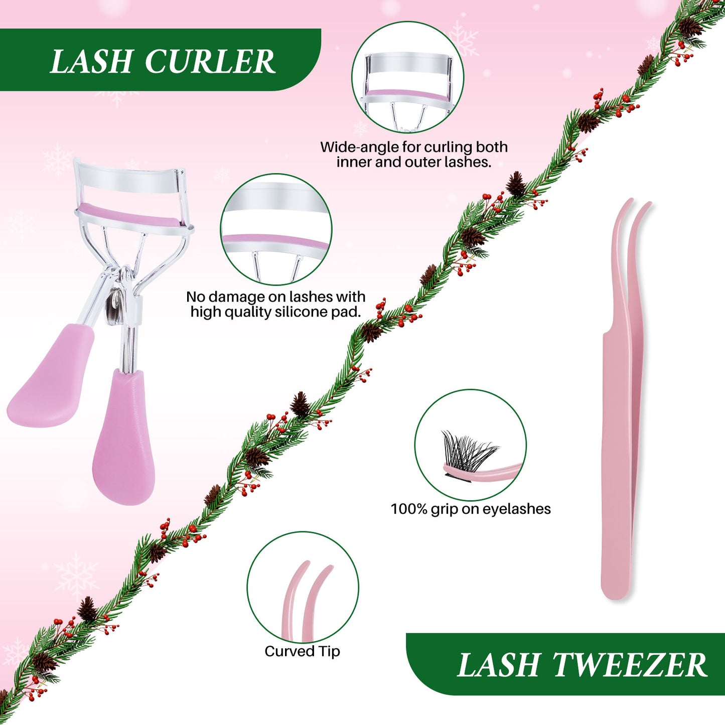 💁‍♀️Individual False Eyelashes Extension Kit Curl Wispy Style, 12 Box Lashes with Glue&Bond Seal&Remover&Curler, Individual Lashes Makeup Kit