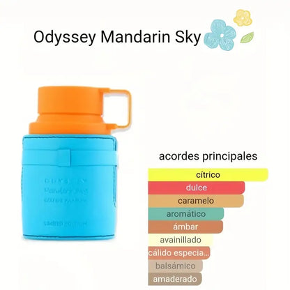 Armaf™ Odyssey Mandarin Sky Men’s EDT 3.4 Oz – Fresh Citrus & Floral Notes, Long-Lasting Scent for Dates & Parties